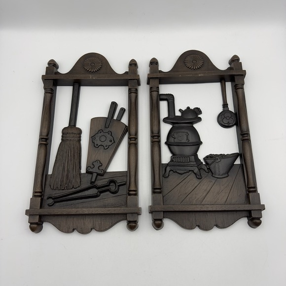 Homco Other - Vintage‎ 70's Homco Wall Hanging Plaques #7290 Country Living MCM Set Of 2